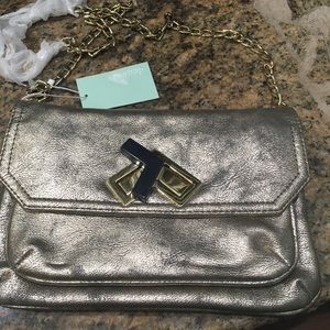 NWT beautiful new Deux lux gold crossbody bag